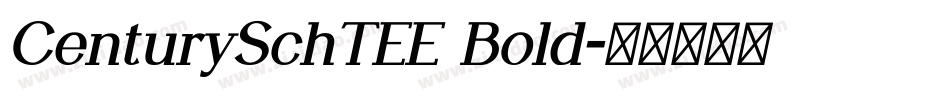 CenturySchTEE Bold字体转换